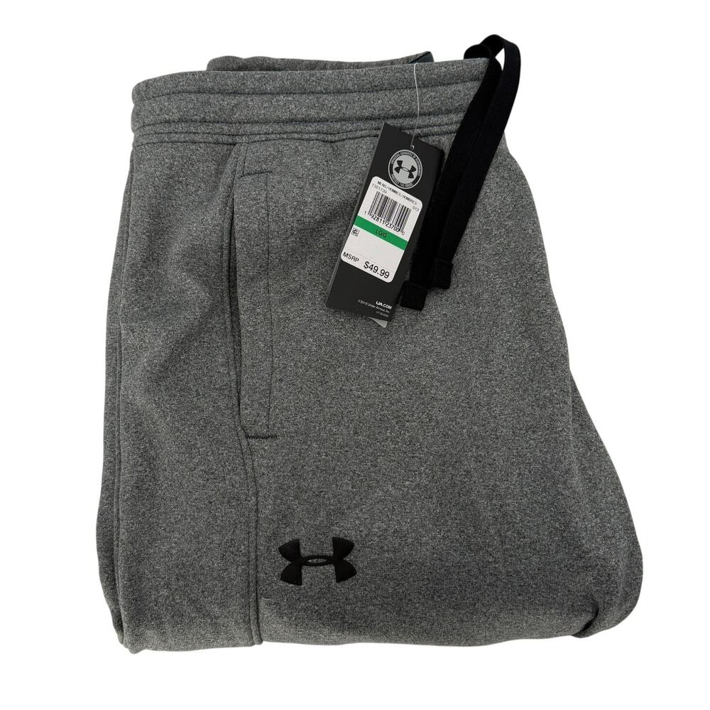 Under Armour Coldgear Fleece Pants Loose Tapered Gray Large NWT MSRP $49.99